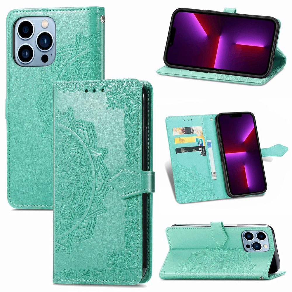 3-in-1 Phone Case In Mint Green For iPhone 15